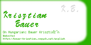 krisztian bauer business card